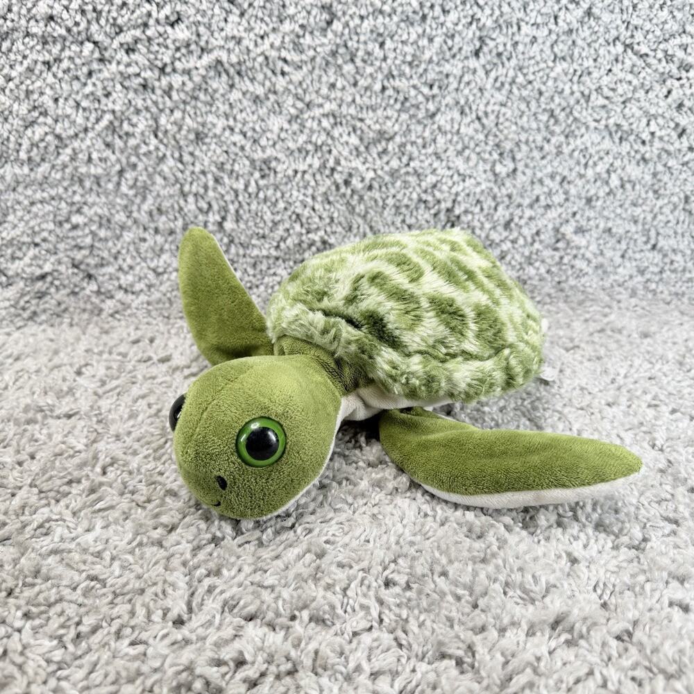 Sea Turtle Small Green Plush 10" Stuffed Animal Ocean Life by The Petting Zoo